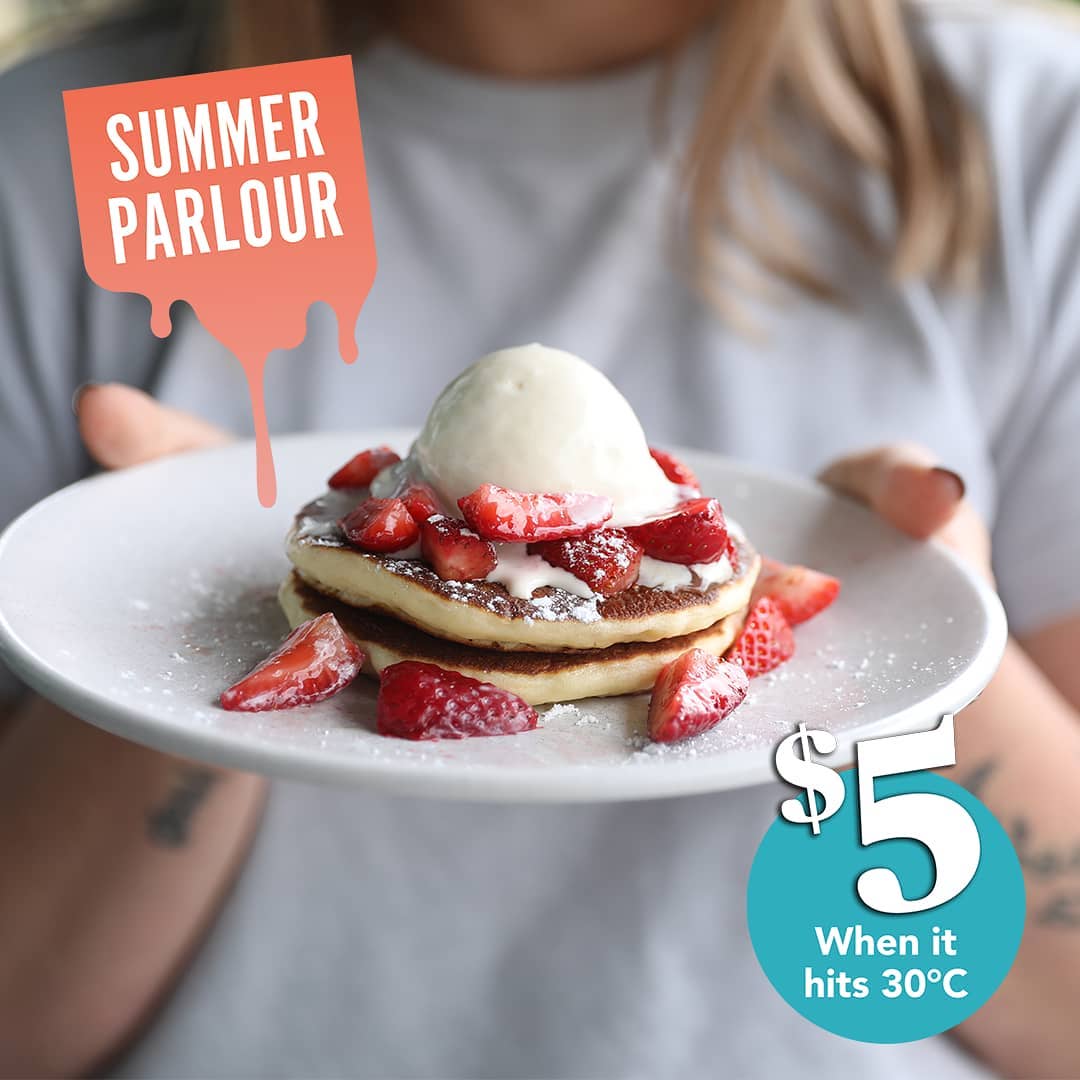 DEAL: Pancake Parlour - $5 Hotcakes Any Time Temperature Hits 30°C at Melbourne Airport 7