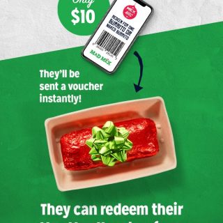 DEAL: Mad Mex - $10 Burrito or Naked Burrito Voucher including $2 OzHarvest Donation 1