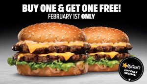 DEAL: Carl's Jr - Buy One Get One Free Big Carl Burger via App (1 February 2021) 10
