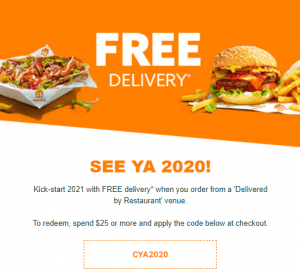 DEAL: Menulog - Free Delivery at Delivered by Restaurant Locations with $25 Spend (until 13 January 2021) 6