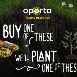 NEWS: Oporto will Plant a Tree with Every Vegan Burger, Rappa or Salad Purchased through Flame Rewards 10 NEWS: Oporto will Plant a Tree with Every Vegan Burger, Rappa or Salad Purchased through Flame Rewards 10