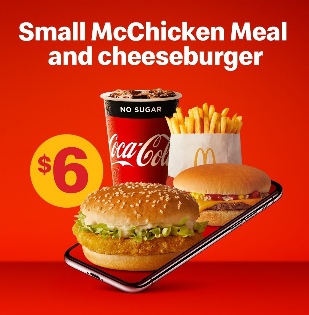DEAL: McDonald’s - $6 Small McChicken Meal + Extra Cheeseburger with mymacca's App (until 21 August 2022) 1