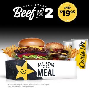 DEAL: Carl's Jr - $19.95 All Star Beef Box for 2 - VIC Only (until 20 February 2021) 9