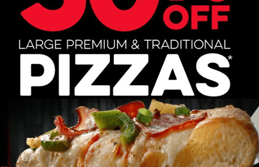 DEAL: Domino's - 50% off Large Traditional Pizzas Pickup at Selected Stores 5