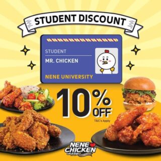 DEAL: Nene Chicken - 10% off for Students (until 27 February 2022) 8