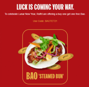 DEAL: Roll'd - Buy One Get One Free Bao (until 26 February 2021) 3 DEAL: Roll'd - Buy One Get One Free Bao (until 26 February 2021) 3