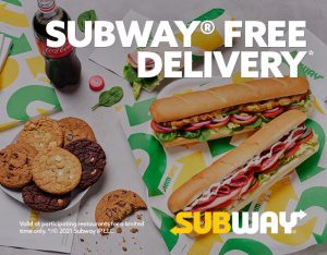DEAL: Subway - Free Delivery After 4pm with $30 Minimum Spend via Menulog (until 4 June 2023) 24