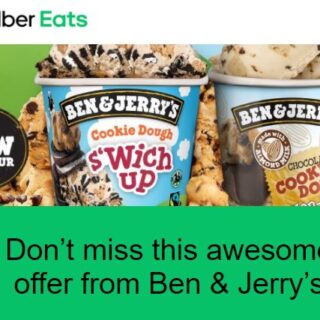 DEAL: Ben & Jerry's - $15 off with No Minimum Spend for Uber Pass Members via Uber Eats 1