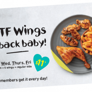 DEAL: Nando's $11 WTF Wings - 1/4 Chicken, 4 Wings, Regular Side & Free Red Bull Everyday for Peri-Perks Members 4