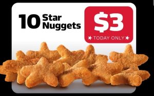 DEAL: Carl's Jr - 10 Star Nuggets for $3 via App (3 May 2021) 10