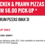 DEAL: Domino’s – $6 Premium Pizzas Pickup at Selected Stores