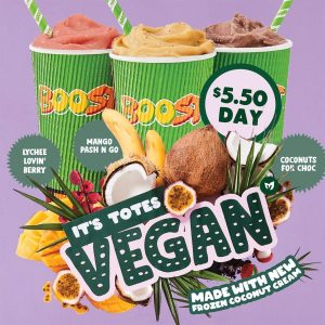 DEAL: Boost Juice - $5.50 It's Totes Vegan Range - Mango Pash N' Go, Lychee Lovin' Berry, Coconuts for Choc (24 March 2021) 8