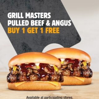 DEAL: Hungry Jack's App - Buy One Get One Free Grill Masters Pulled Beef & Angus Burgers (until 5 April 2021) 9 DEAL: Hungry Jack's App - Buy One Get One Free Grill Masters Pulled Beef & Angus Burgers (until 5 April 2021) 9
