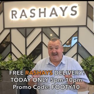 DEAL: Rashays - Free Delivery via Website on 5-10pm Thursdays 9