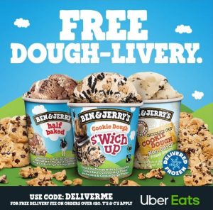 DEAL: Uber Eats - Free Ben & Jerry's or Dessert Store Delivery with $20 ...
