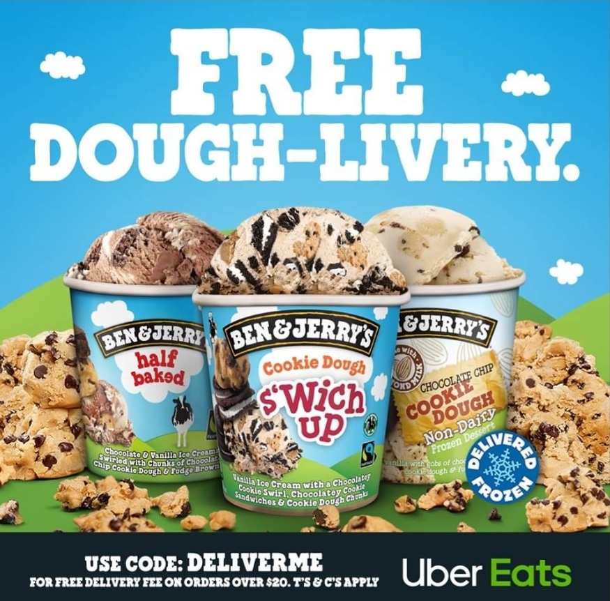 DEAL: Uber Eats - Free Ben & Jerry's or Dessert Store Delivery with $20 Minimum Spend (until 28 March 2021) 12