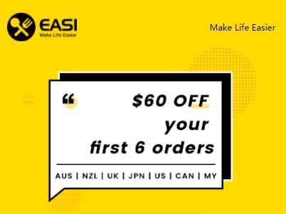 DEAL: EASI - $60 off First 6 Orders - $10 off Each Order 3
