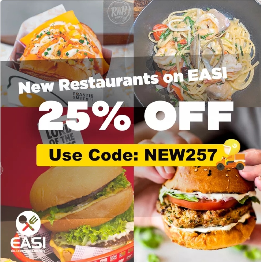 DEAL: EASI - 25% off New Restaurants 6