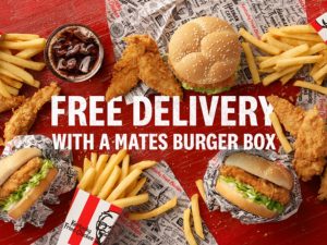 DEAL: KFC - Free Delivery with Mates Burger Box via KFC App 3