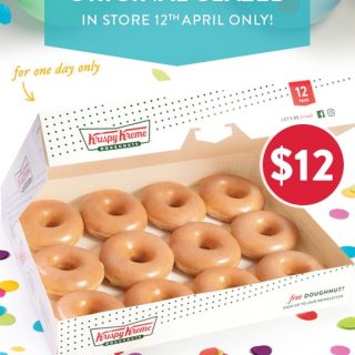 DEAL: Krispy Kreme - $12 Original Glazed Dozen In-Store on 12 April + Click & Collect on 13 April 2022 2