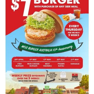 DEAL: MOS Burger - $1 Burger with Purchase of Any Side Meal on Thursdays until 27 May 2021 4