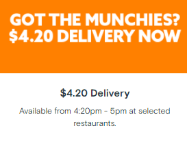 DEAL: Menulog - $4.20 Delivery at Selected Restaurants from 4:20pm to 5pm on 20 April 2021 8