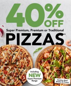 DEAL: Domino's - 40% off Large Traditional, Premium & Super Premium Pizzas 3