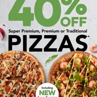 DEAL: Domino's - 40% off Large Traditional, Premium & Super Premium Pizzas (26 August 2021) 1