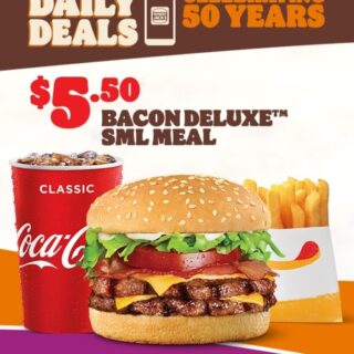 DEAL: Hungry Jack's - $5.50 Bacon Deluxe Small Meal via App (3 May 2021) 10