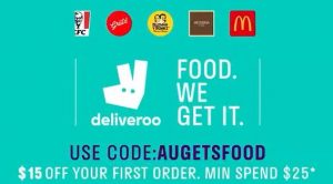 DEAL: Deliveroo - $15 off First Order with $25+ Spend (until 14 June 2021) 5