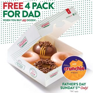 DEAL: Krispy Kreme - Free Crunchie 4 Pack with Any Dozen Purchase (5 September 2021) 9