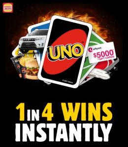Hungry Jack's UNO - 1 in 4 Chance to Instantly Win Share of $140 Million in Prizes 5