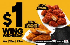 DEAL: Pizza Hut - $1 Wing Wednesday, 3 Large Pizzas + 3 Sides $33.95 Pickup/$35.95 Delivered & More 3