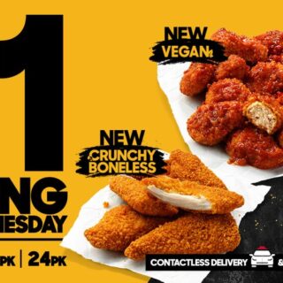DEAL: Pizza Hut - $1 Wing Wednesday, 3 Large Pizzas + 3 Sides $33.95 Pickup/$35.95 Delivered & More 6