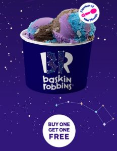 DEAL: Baskin Robbins - Buy One Get One Free Lunar Berry 1 Scoop Waffle Cone for Club 31 Members 7
