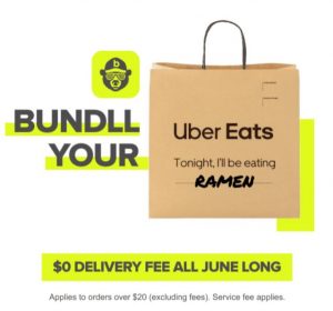 DEAL: Uber Eats - Free Delivery with $20+ Orders when you pay with Bundll 8