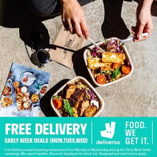 DEAL: Zeus Street Greek - Free Delivery on Orders over $25 on Mondays-Wednesdays via Deliveroo (until 5 July 2021) 2