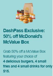DEAL: McDonald's - $15 McValue Box (50% off) with DoorDash DashPass (until 8 June 2021) 36