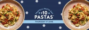 DEAL: Fratelli Fresh - $10 Pastas with Drink Purchase on 17 June 2021 4