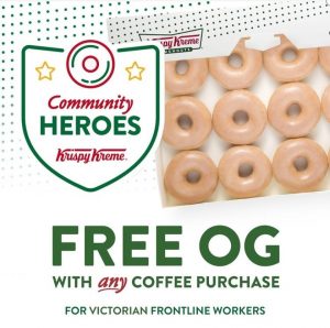 DEAL: Krispy Kreme - Free Original Glazed Doughnut with Coffee Purchase for Frontline Workers (VIC Only) 3
