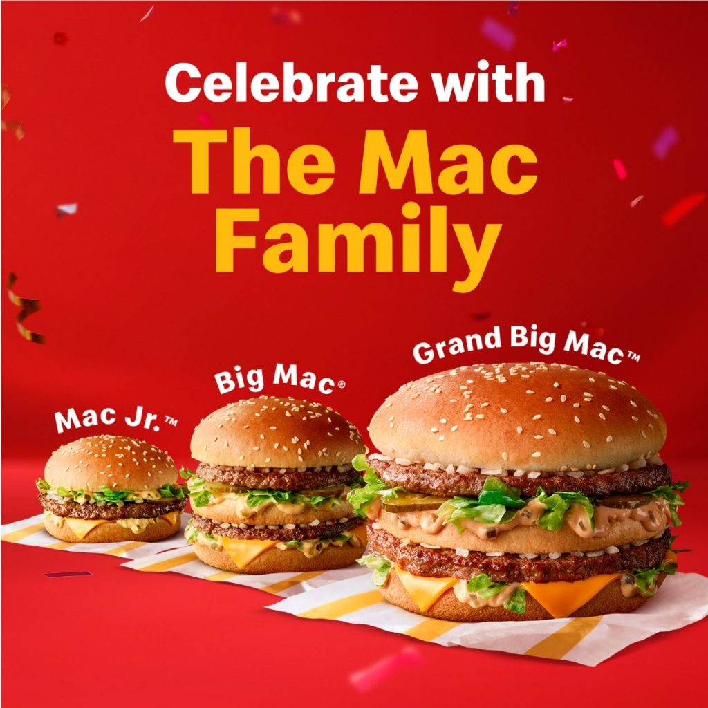 NEWS McDonald's Mac Family Range Mac Jr, Big Mac & Grand Big Mac
