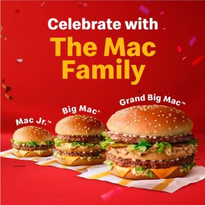 NEWS: McDonald's Mac Family Range - Mac Jr, Big Mac & Grand Big Mac 3