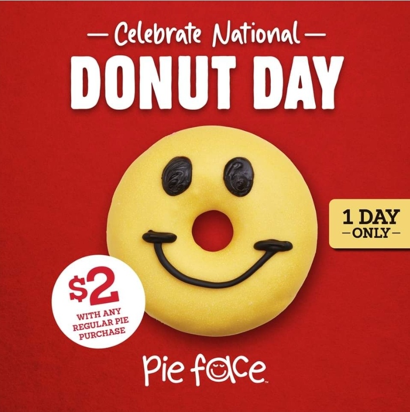 DEAL: Pie Face - $2 Donut with Pie Purchase 2