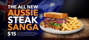 DEAL: Rashays - $15 Aussie Steak Sanga & Chips 3