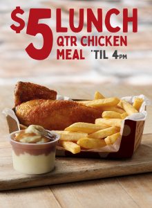 DEAL: Red Rooster - $5 Quarter Chicken Lunch until 4pm 3
