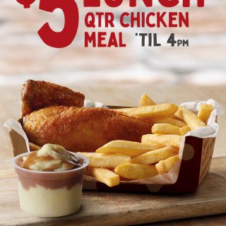 DEAL: Red Rooster - $5 Quarter Chicken Lunch until 4pm 8