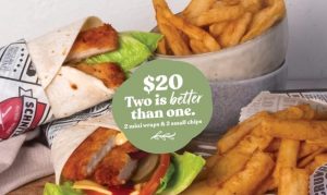 DEAL: Schnitz - 2 Mini Wraps & 2 Small Chips for $20 3