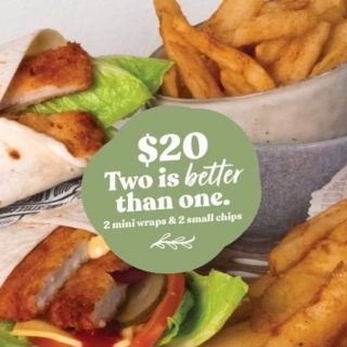 DEAL: Schnitz - 2 Mini Wraps & 2 Small Chips for $20 10