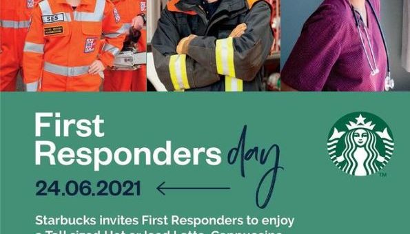 DEAL: Starbucks - Free Tall Size Hot or Iced Latte, Cappuccino, Flat White, Long Black, Hot Chocolate or Tea for First Responders on 24 June 2021 7