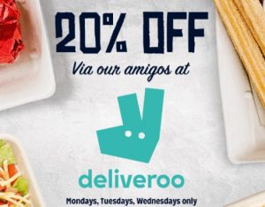 DEAL: Mad Mex - 20% off with $30+ Spend via Deliveroo on Mondays-Wednesdays 9